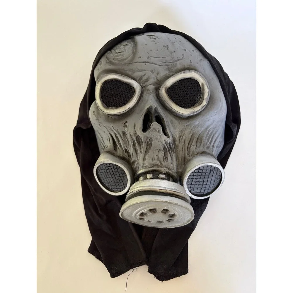 Zombie Hooded Gas Mask Halloween Cosplay Adult Nuclear Fallout Alien Costume